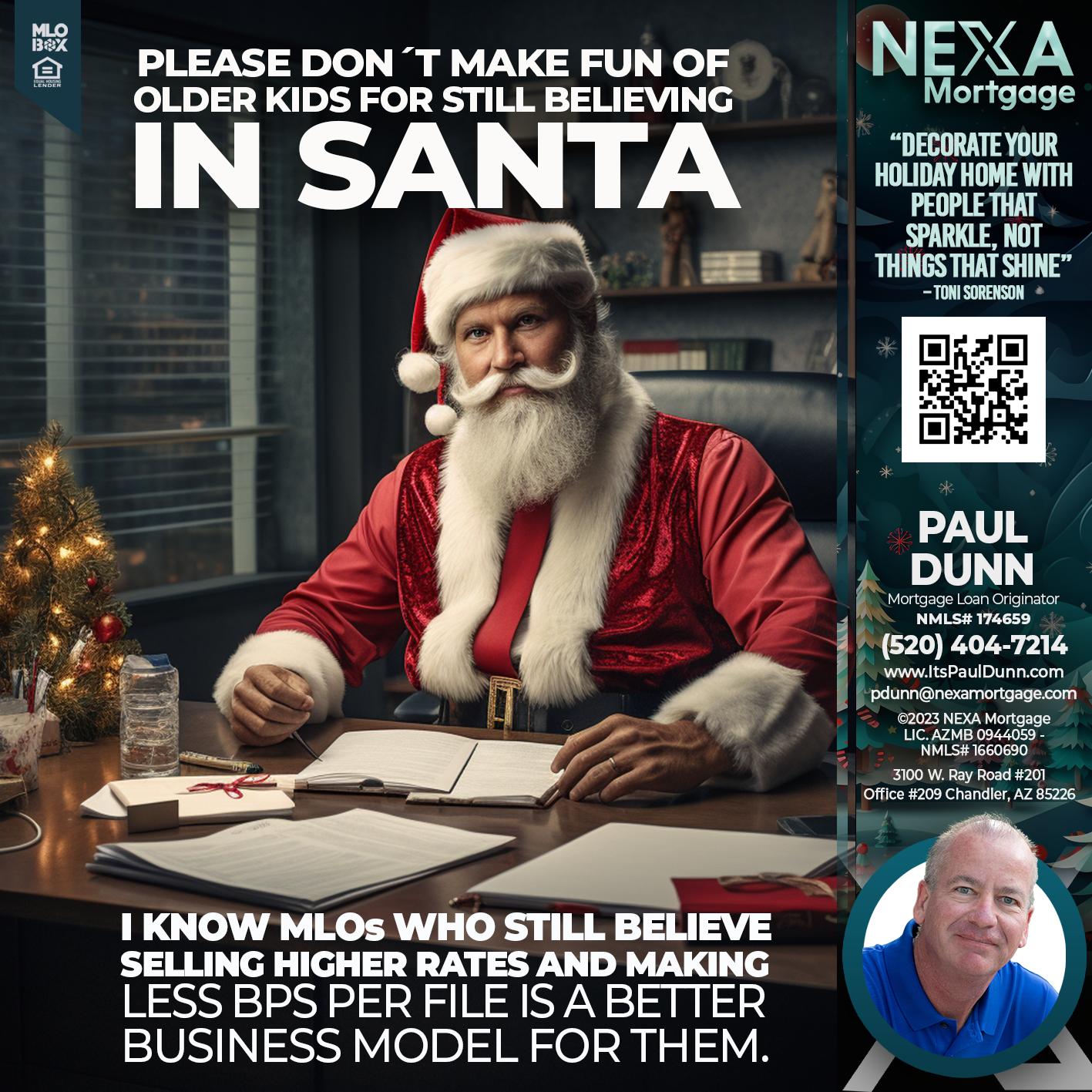 IN SANTA - Paul Dunn -Certified Mortgage Advisor