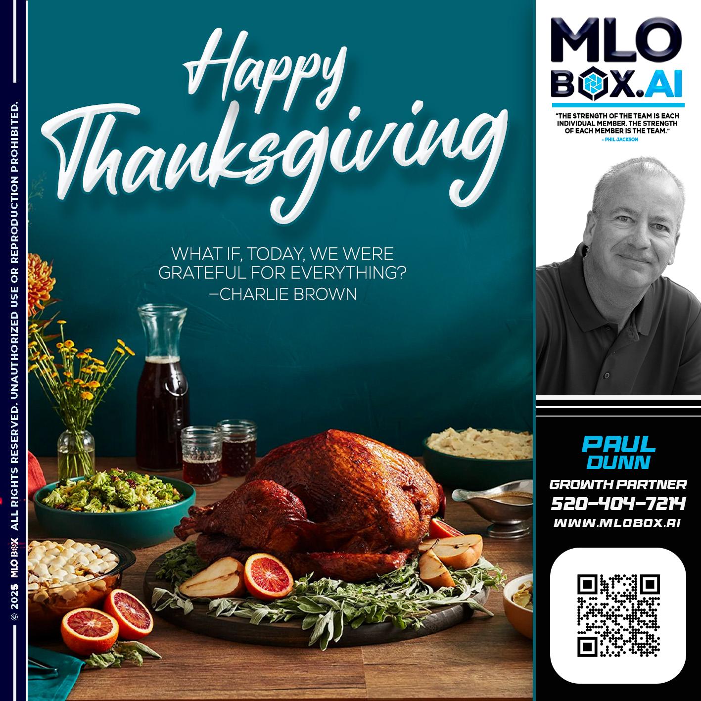HAPPY THANKSGIVING - Paul Dunn -Certified Mortgage Advisor