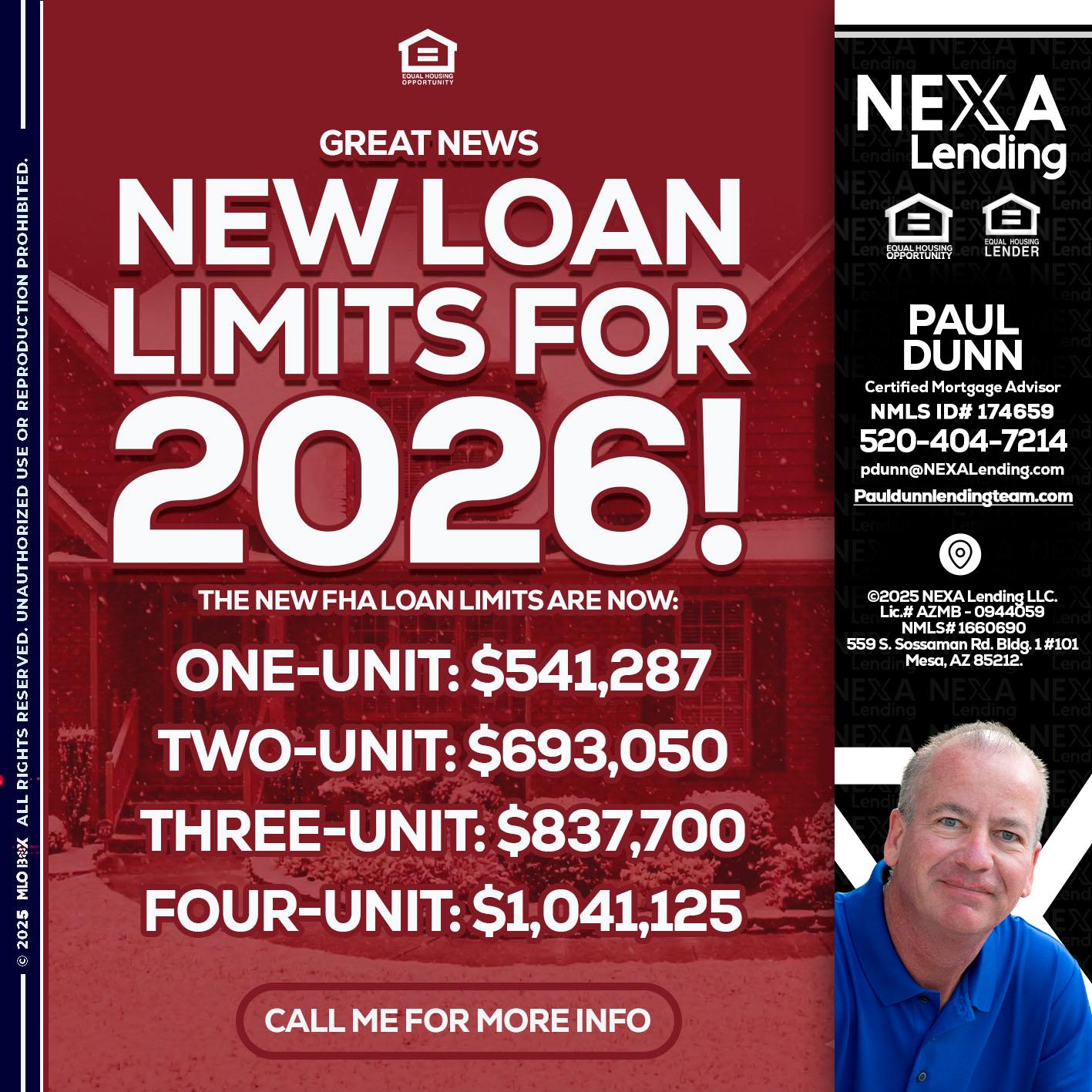 loan limits - Paul Dunn -Certified Mortgage Advisor