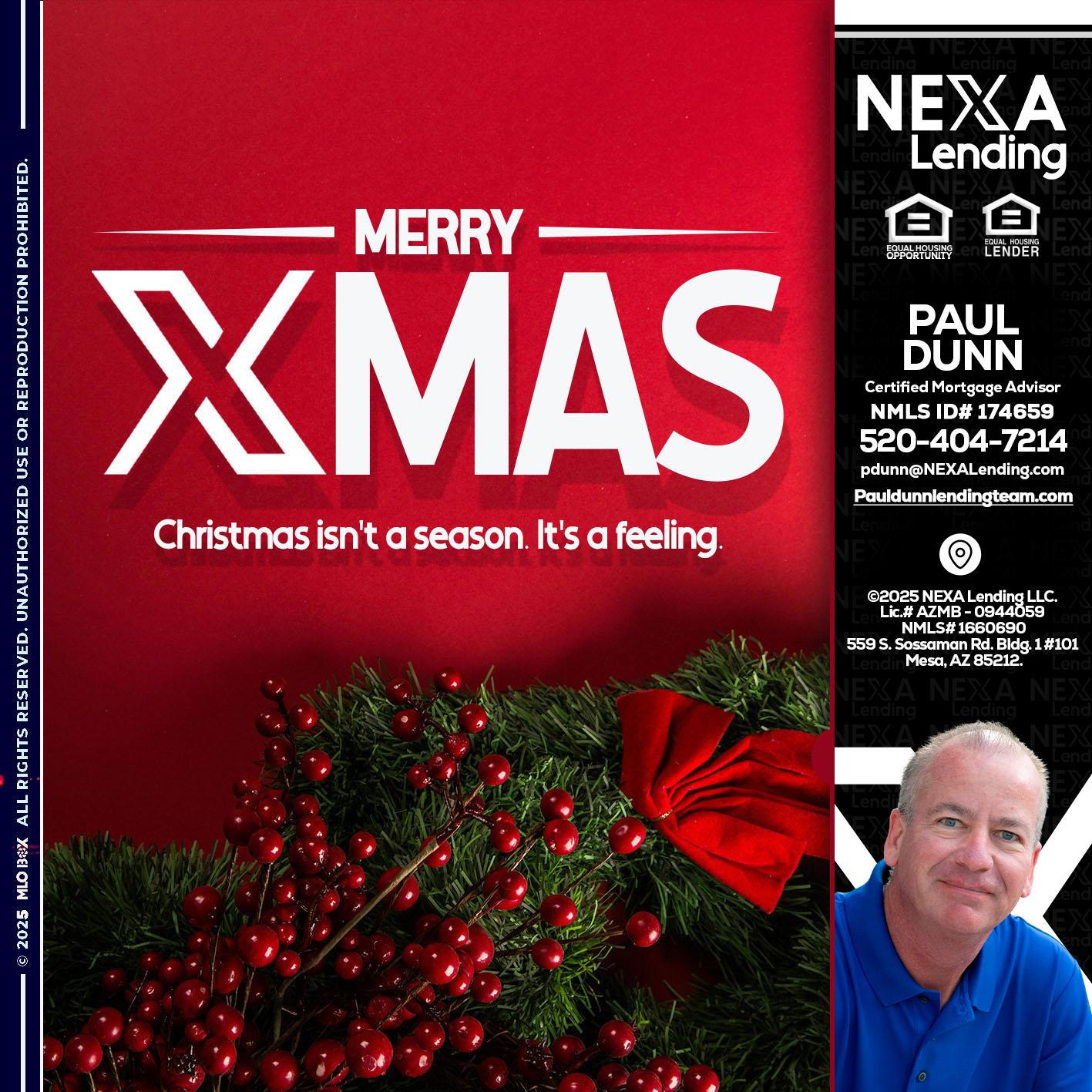 merry xmas - Paul Dunn -Certified Mortgage Advisor