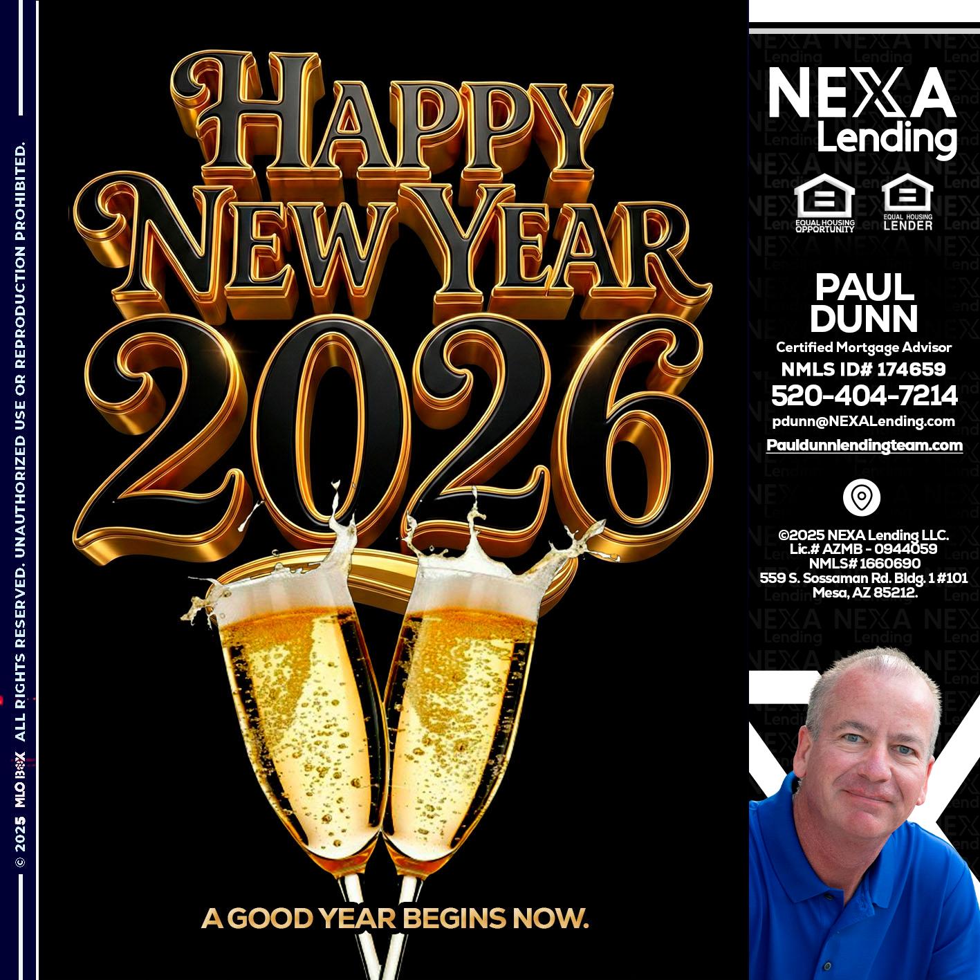 happy new year 2026 - Paul Dunn -Certified Mortgage Advisor