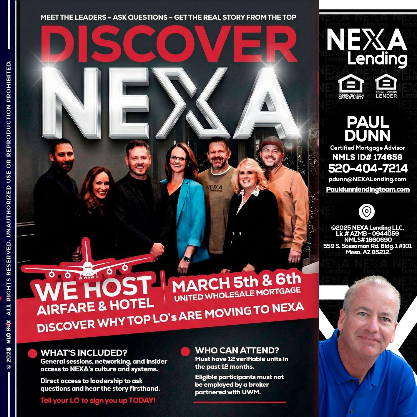 DISCOVER NEXA - Paul Dunn -Certified Mortgage Advisor