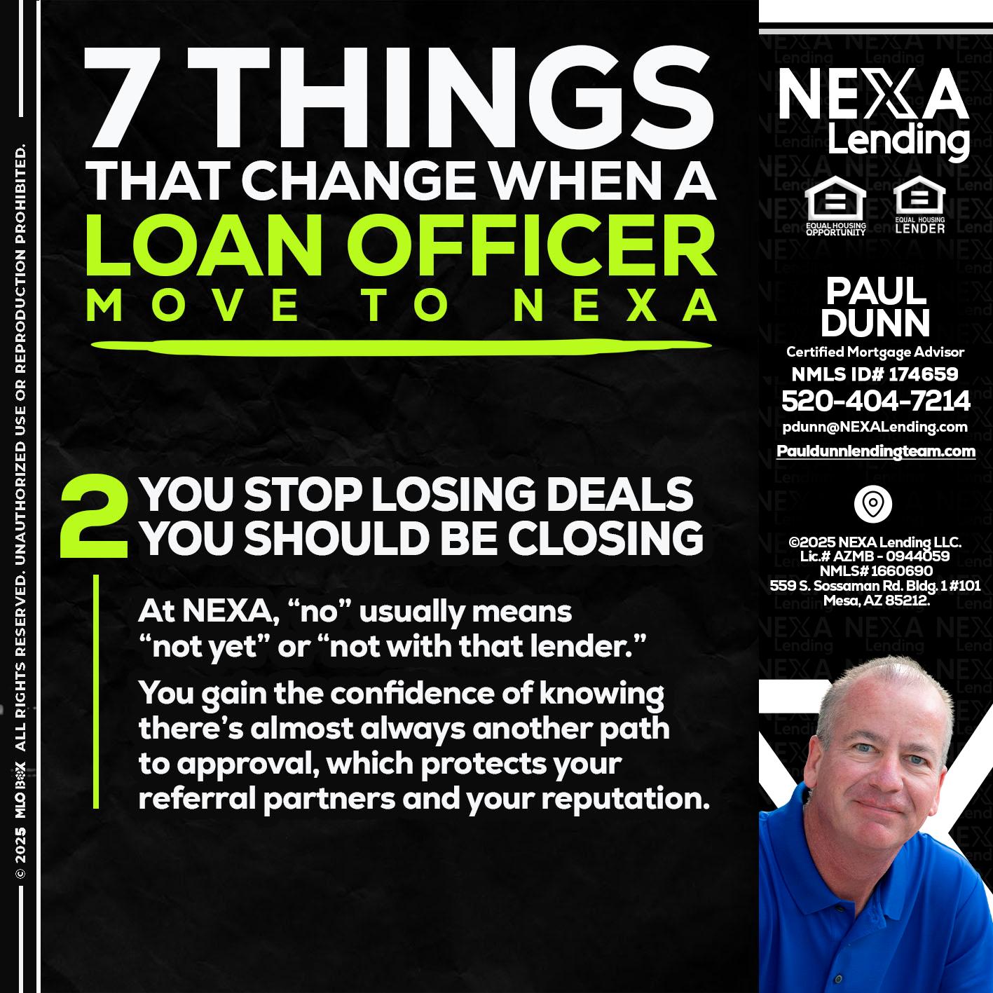 7 THINGS (2) - Paul Dunn -Certified Mortgage Advisor