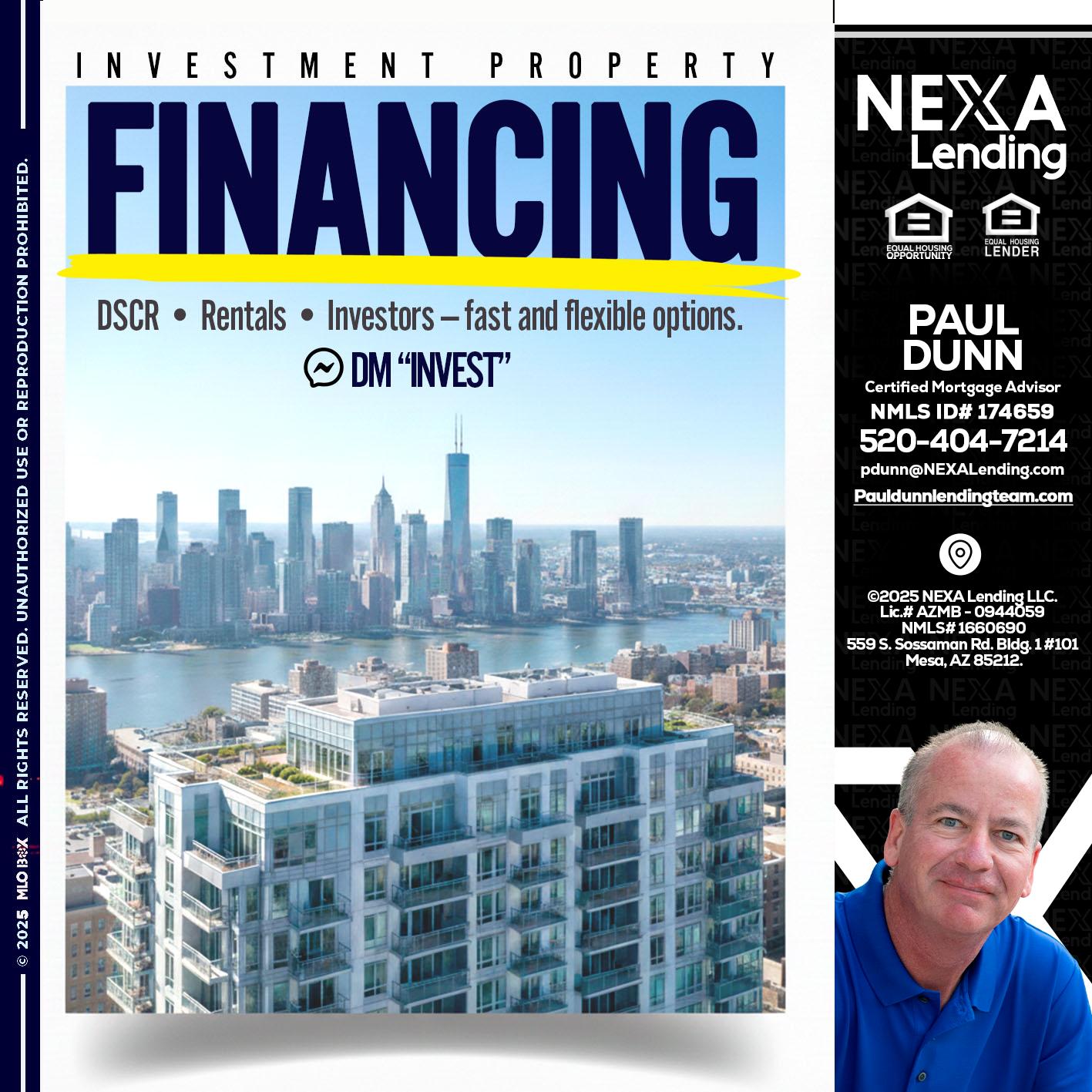 FINANCING - Paul Dunn -Certified Mortgage Advisor