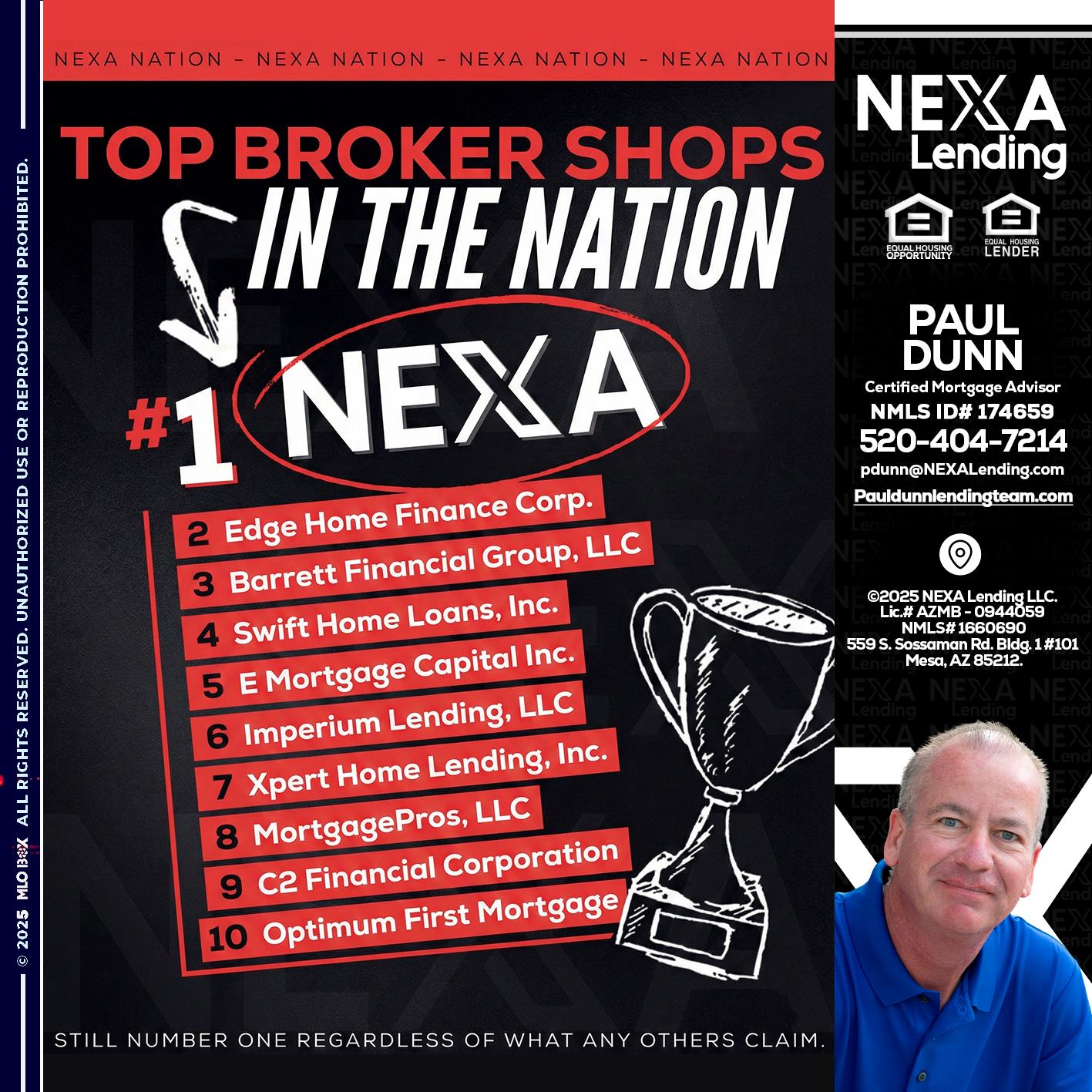 top broker - Paul Dunn -Certified Mortgage Advisor