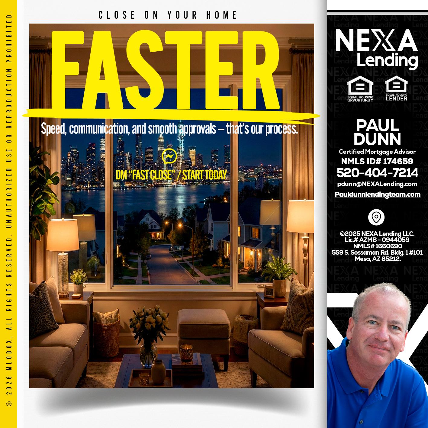 FASTER - Paul Dunn -Certified Mortgage Advisor