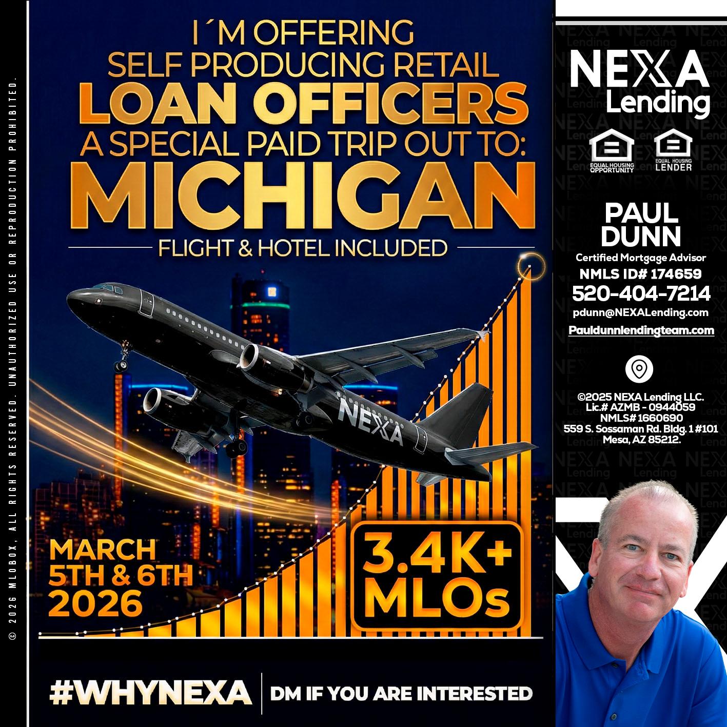 MICHIGAN - Paul Dunn -Certified Mortgage Advisor