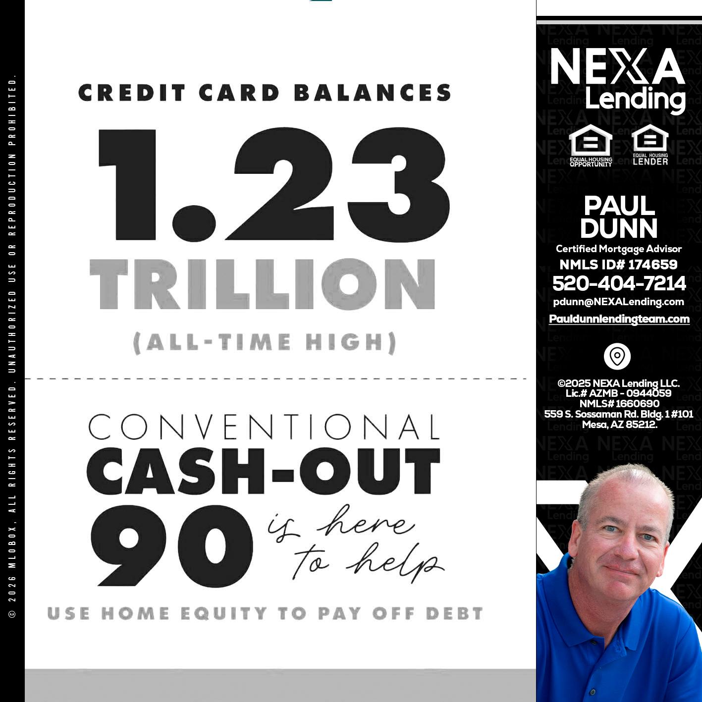 CREDIT CARD BALANCE - Paul Dunn -Certified Mortgage Advisor