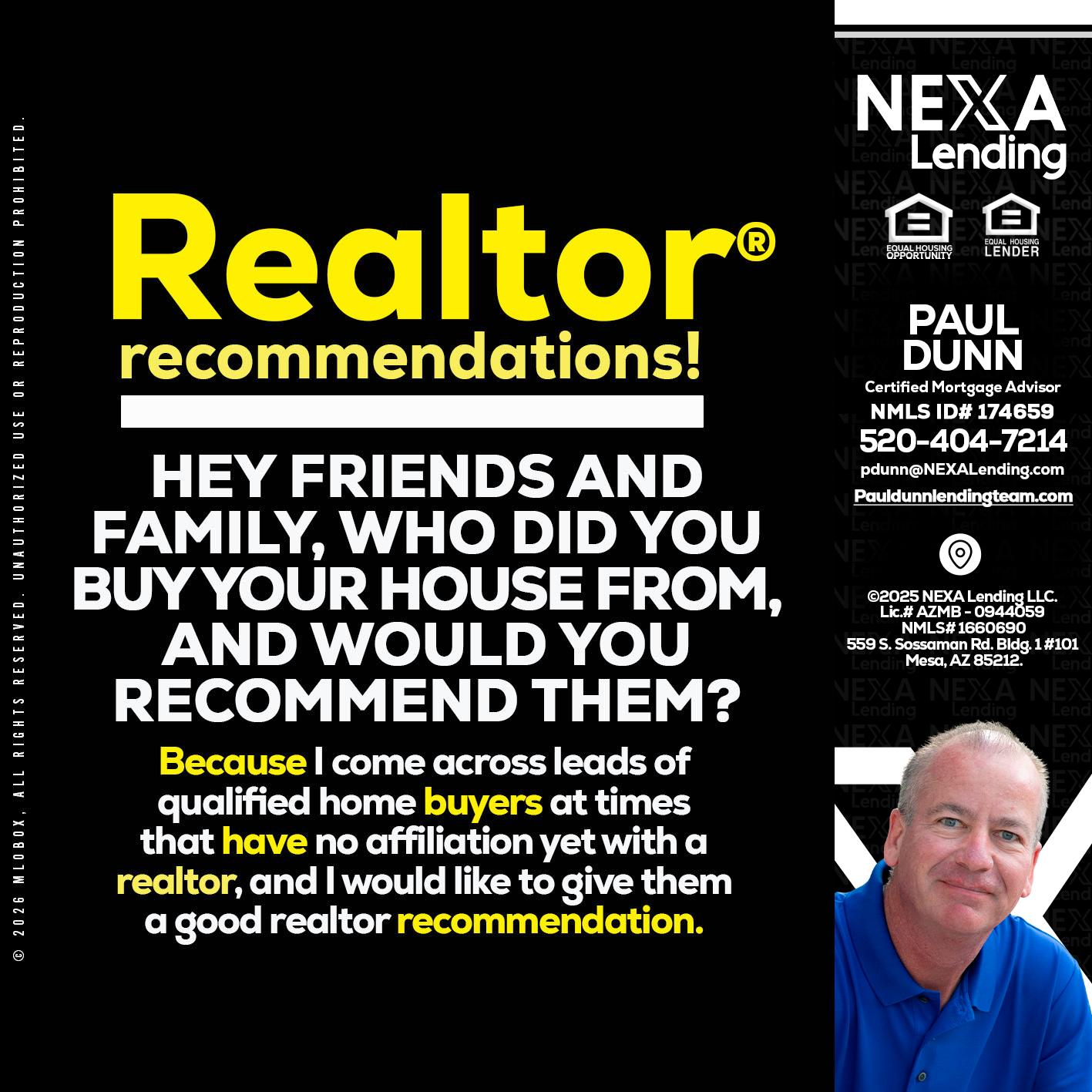 REALTOR - Paul Dunn -Certified Mortgage Advisor