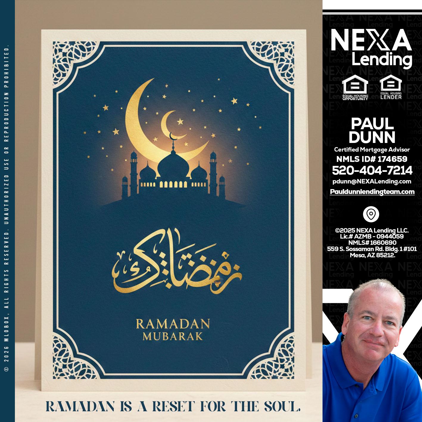 HAPPY RAMADAN - Paul Dunn -Certified Mortgage Advisor