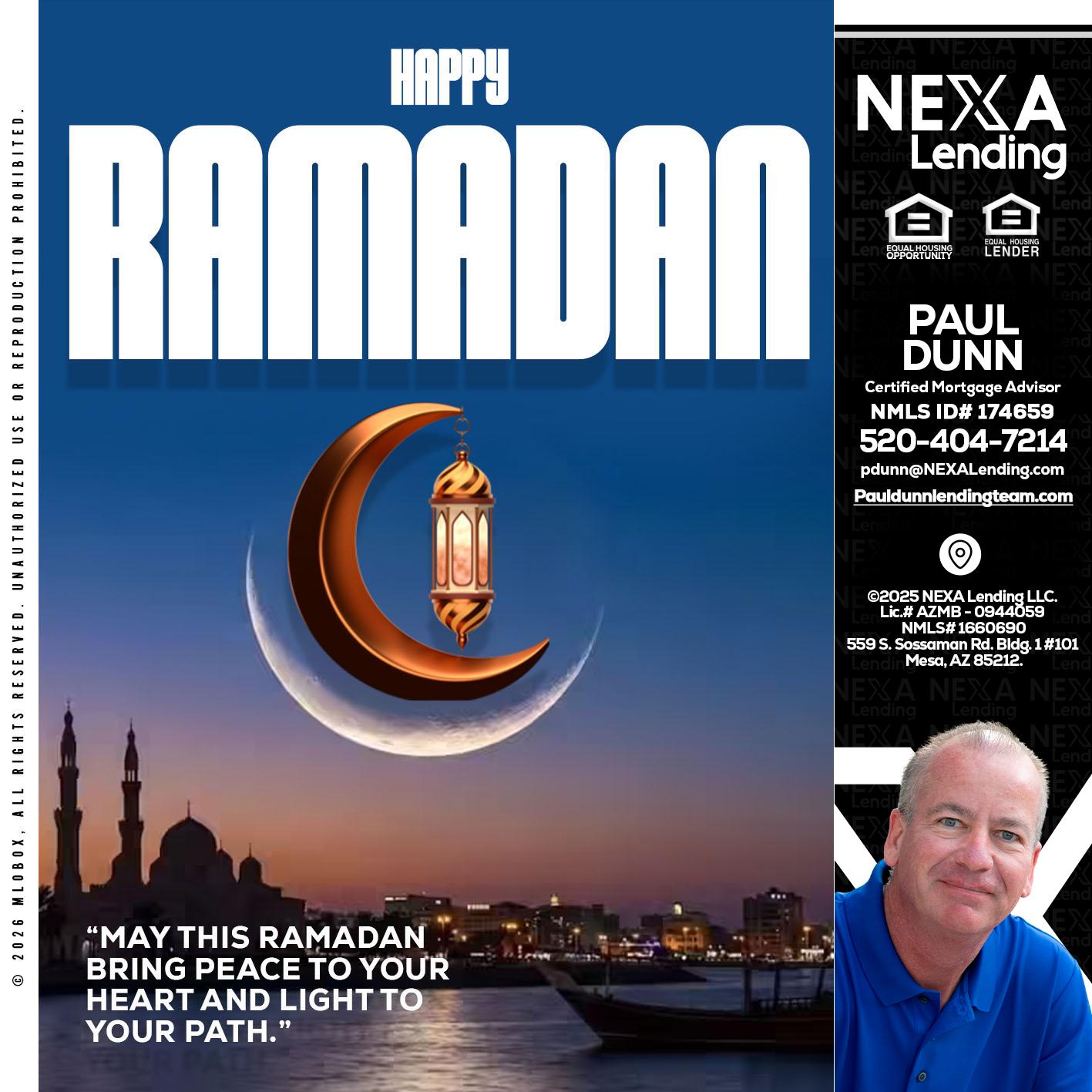 RAMADAN - Paul Dunn -Certified Mortgage Advisor