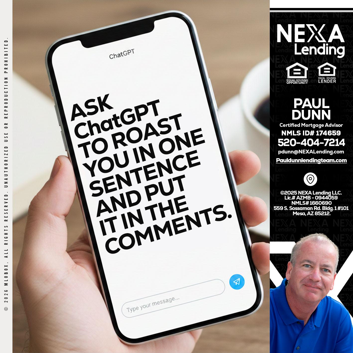 ask chatgpt - Paul Dunn -Certified Mortgage Advisor