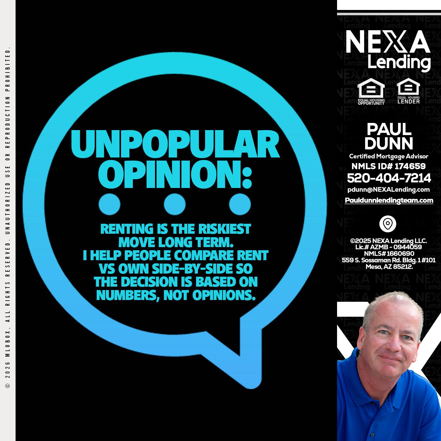 unpopular opinion - Paul Dunn -Certified Mortgage Advisor