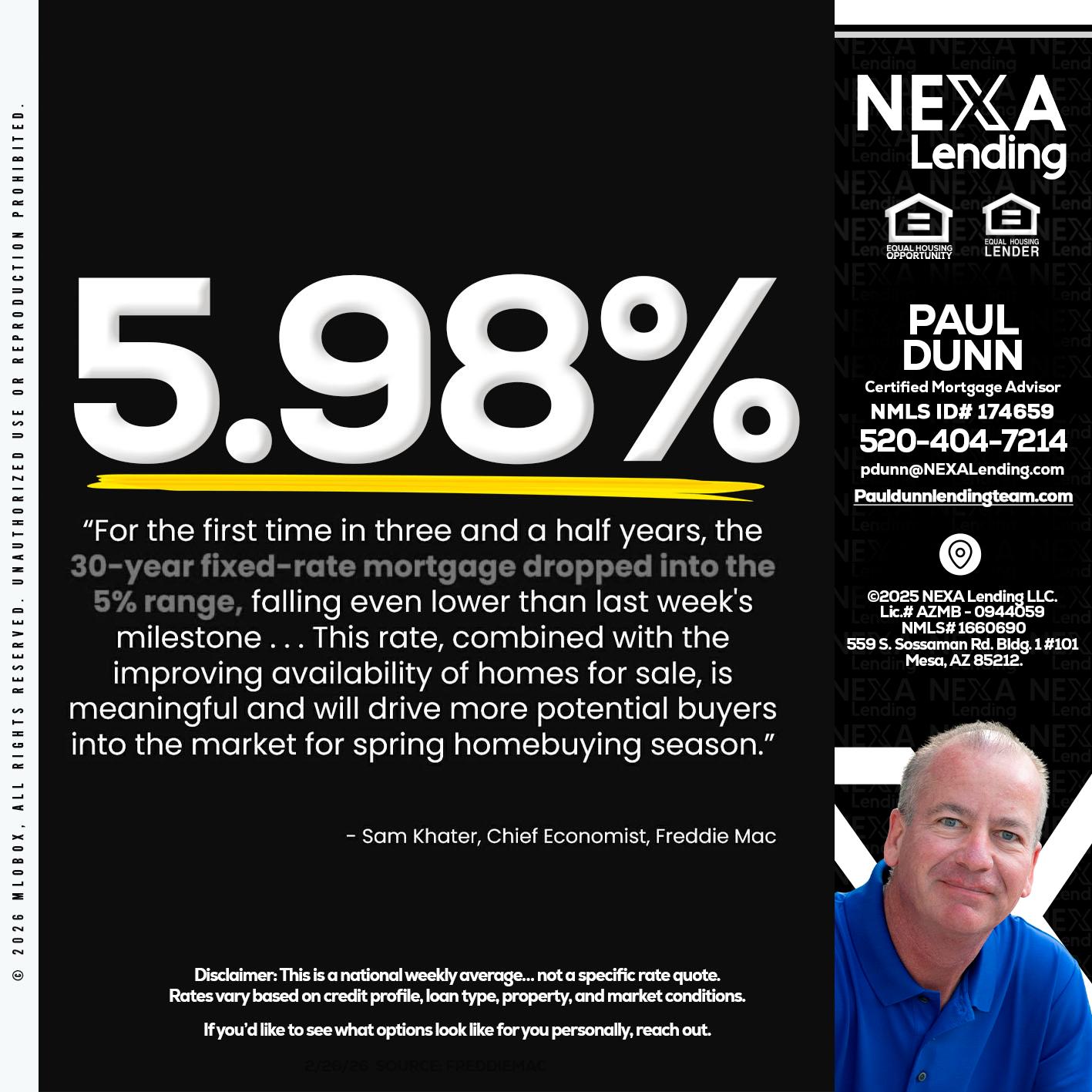 5.98% - Paul Dunn -Certified Mortgage Advisor