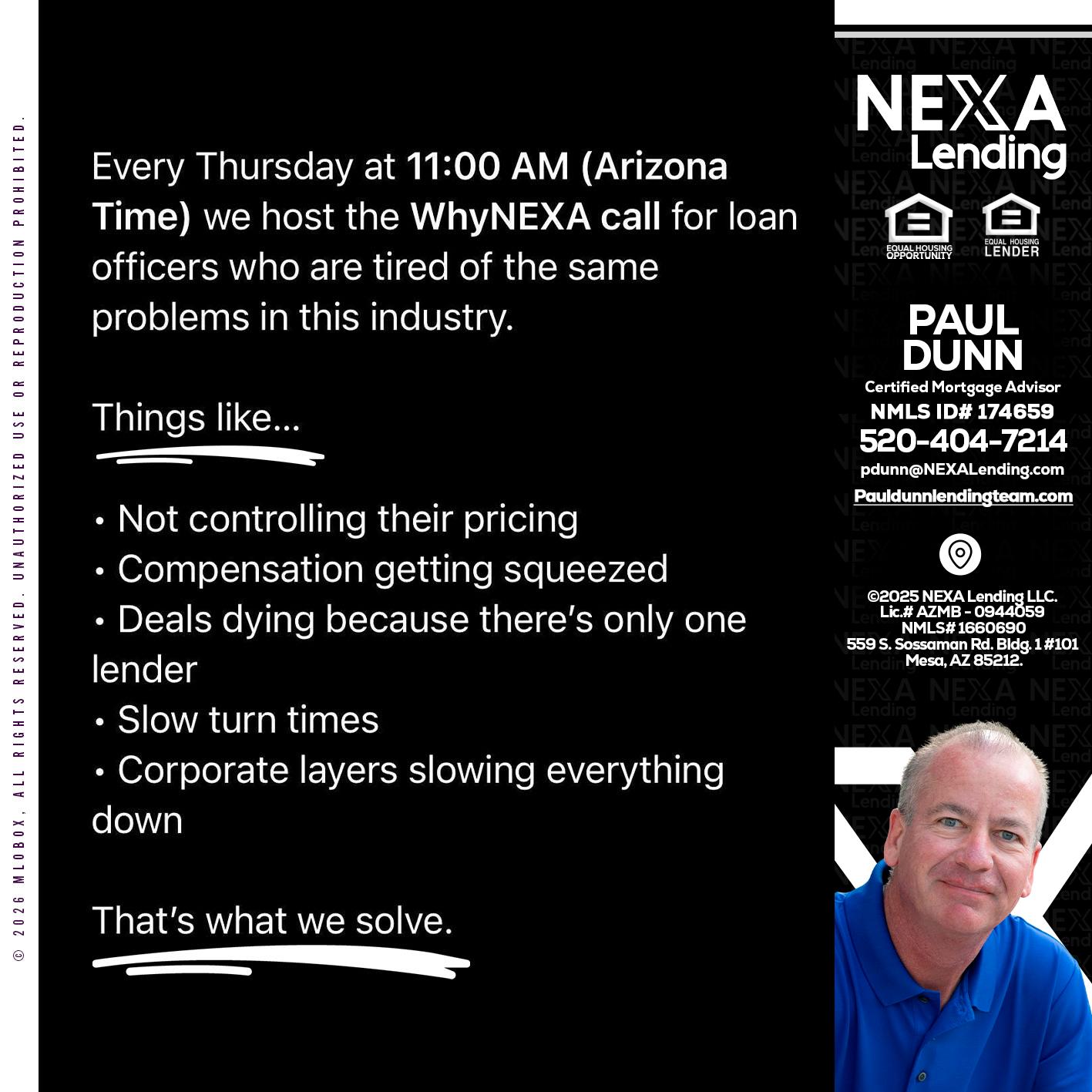 WHY NEXA - Paul Dunn -Certified Mortgage Advisor