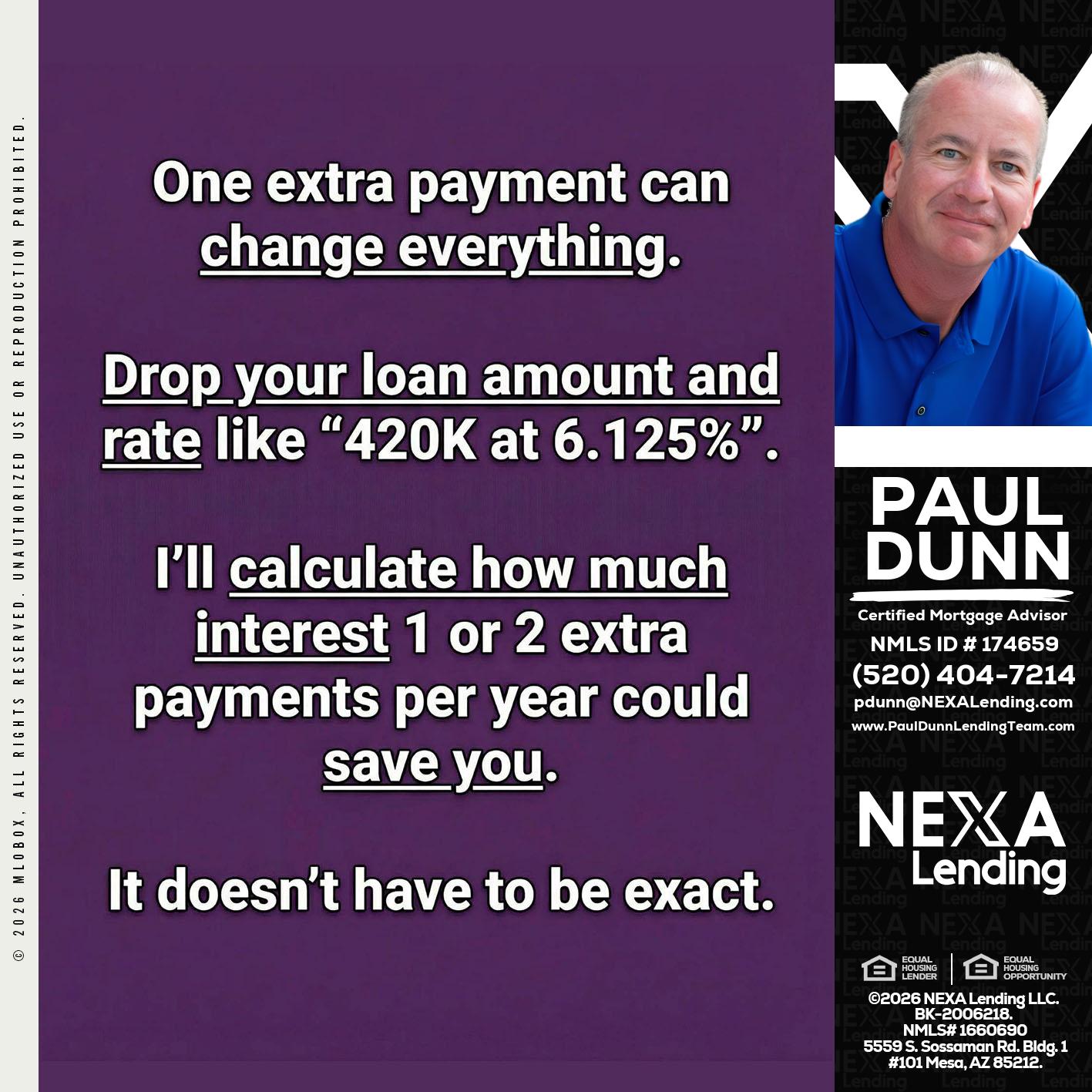 ONE EXTRA - Paul Dunn -Certified Mortgage Advisor