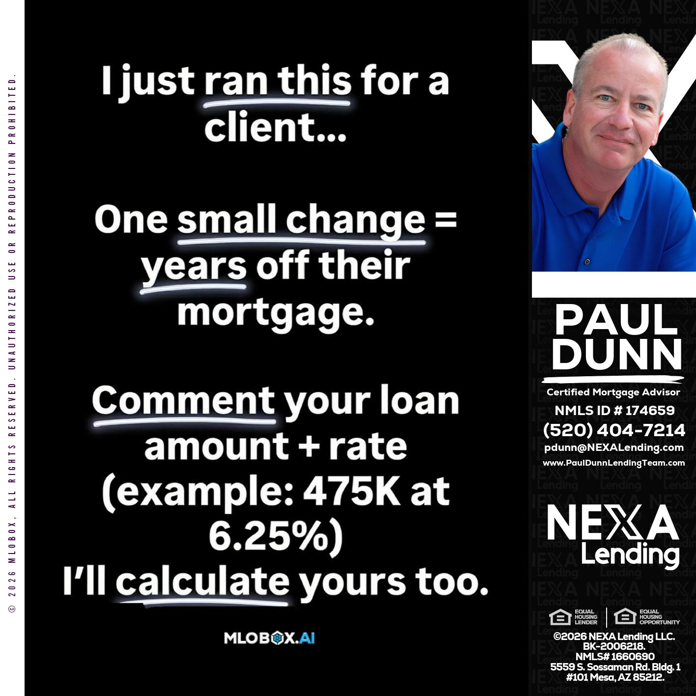 I JUST RAN - Paul Dunn -Certified Mortgage Advisor