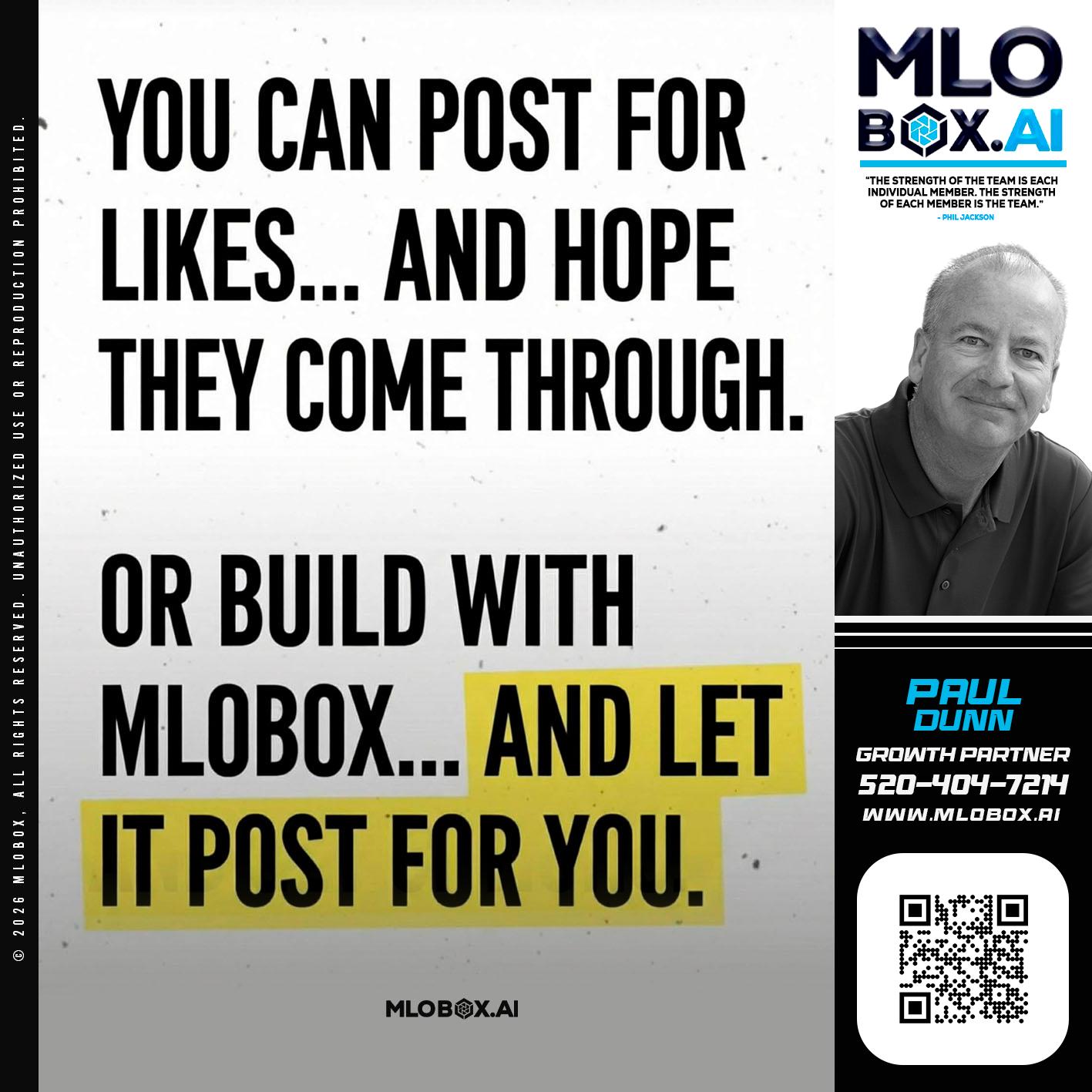 you can post - Paul Dunn -Certified Mortgage Advisor