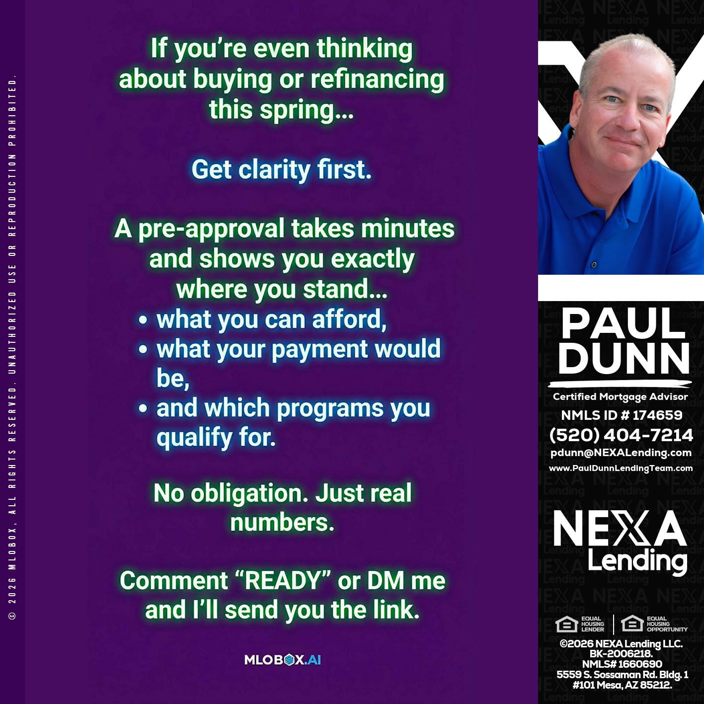 IF YOU THINKING - Paul Dunn -Certified Mortgage Advisor