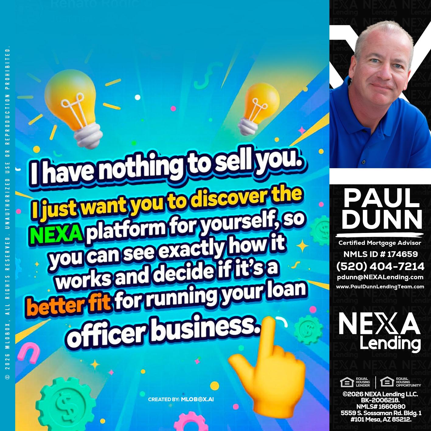 I HAVE NOTHING - Paul Dunn -Certified Mortgage Advisor