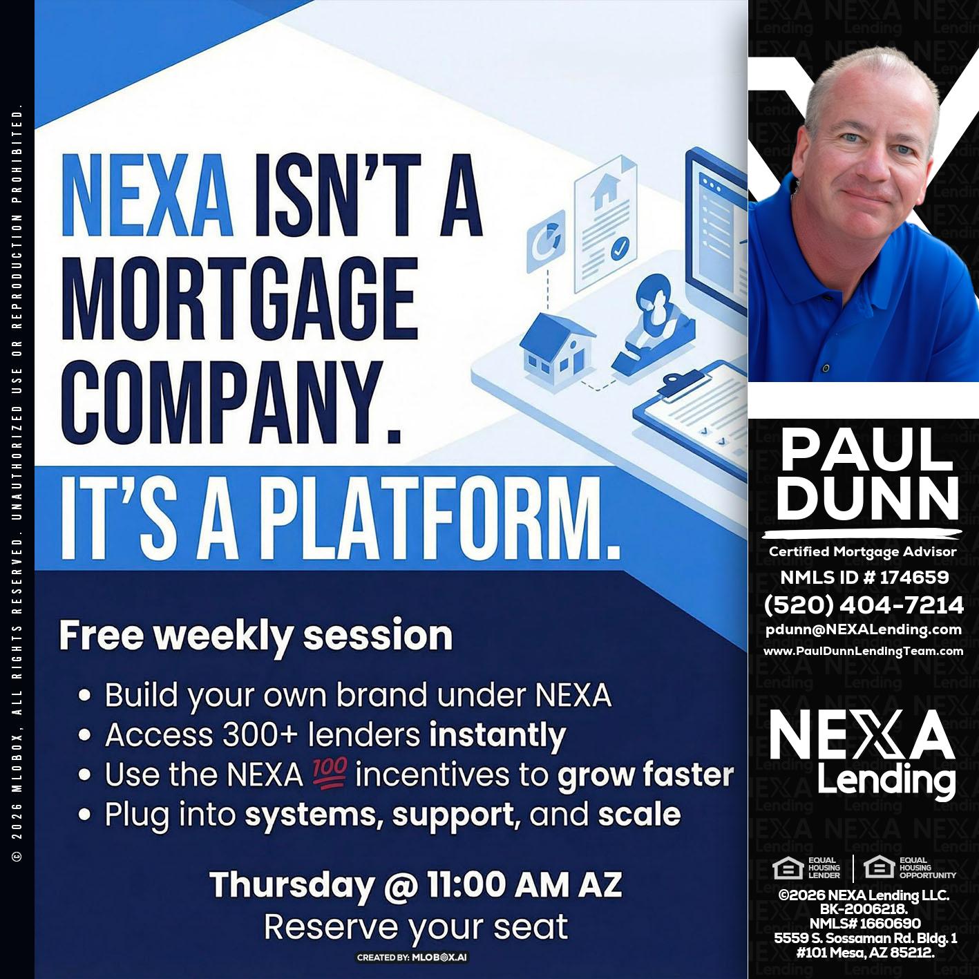 NEXA ISNT - Paul Dunn -Certified Mortgage Advisor