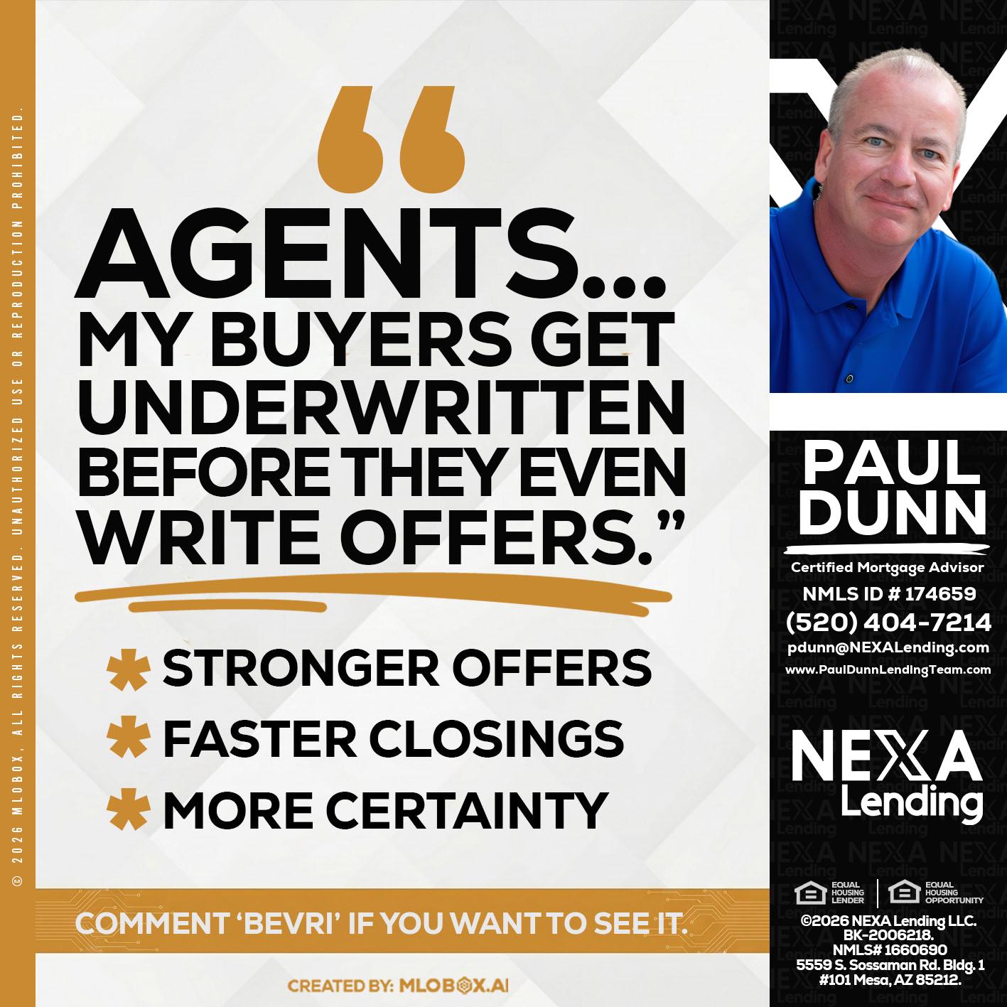 agents - Paul Dunn -Certified Mortgage Advisor