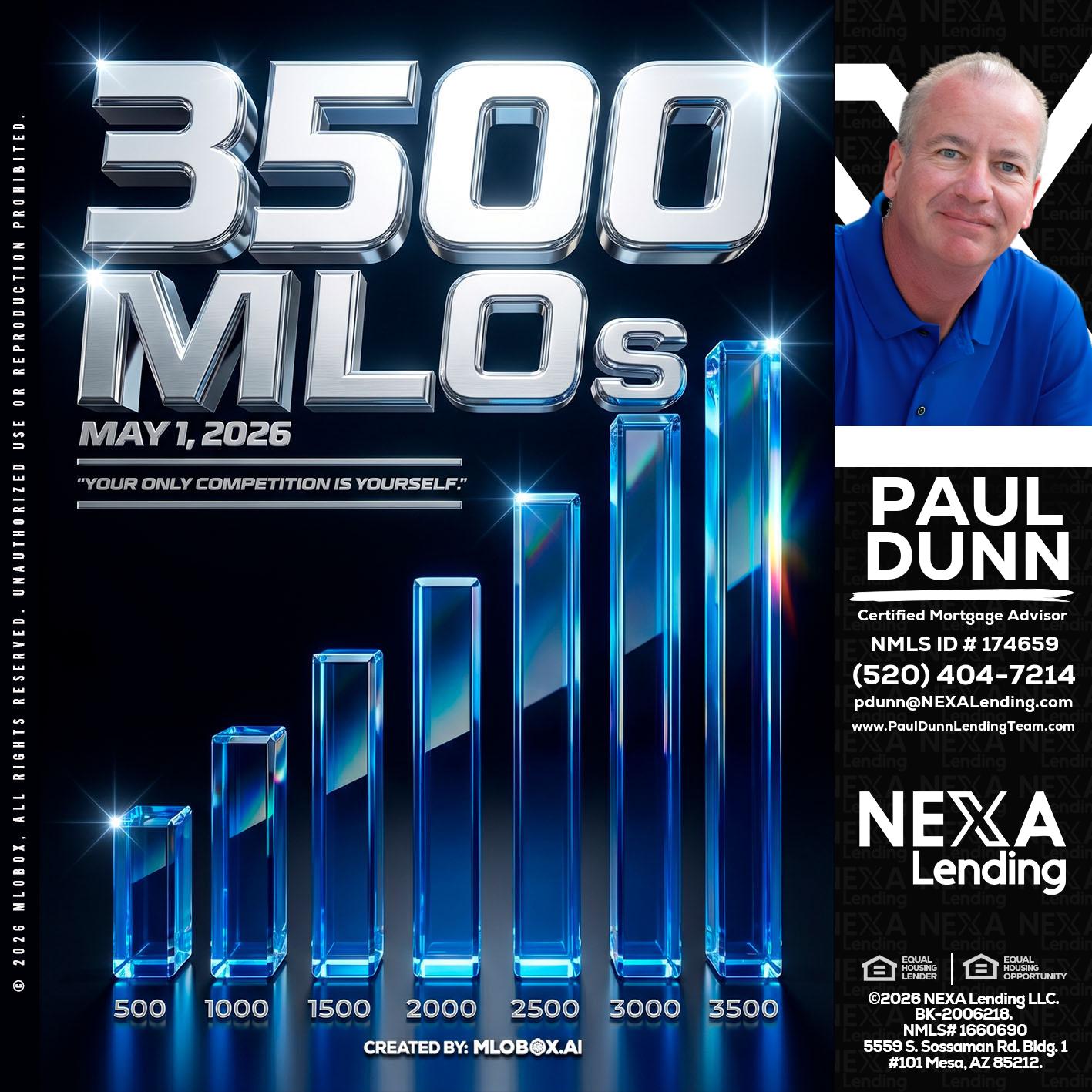 3500 MLOs - Paul Dunn -Certified Mortgage Advisor