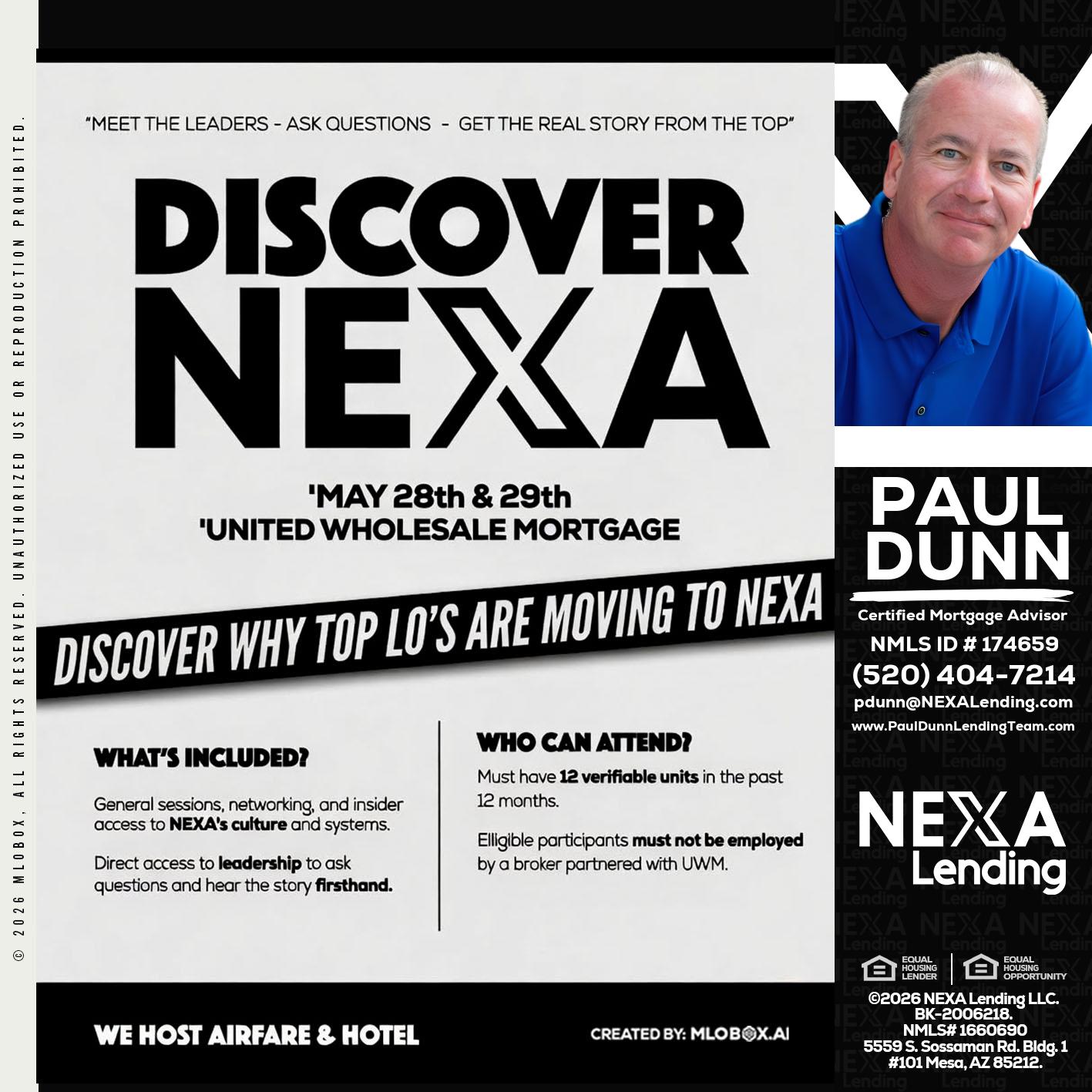 DISCOVER NEXA - Paul Dunn -Certified Mortgage Advisor