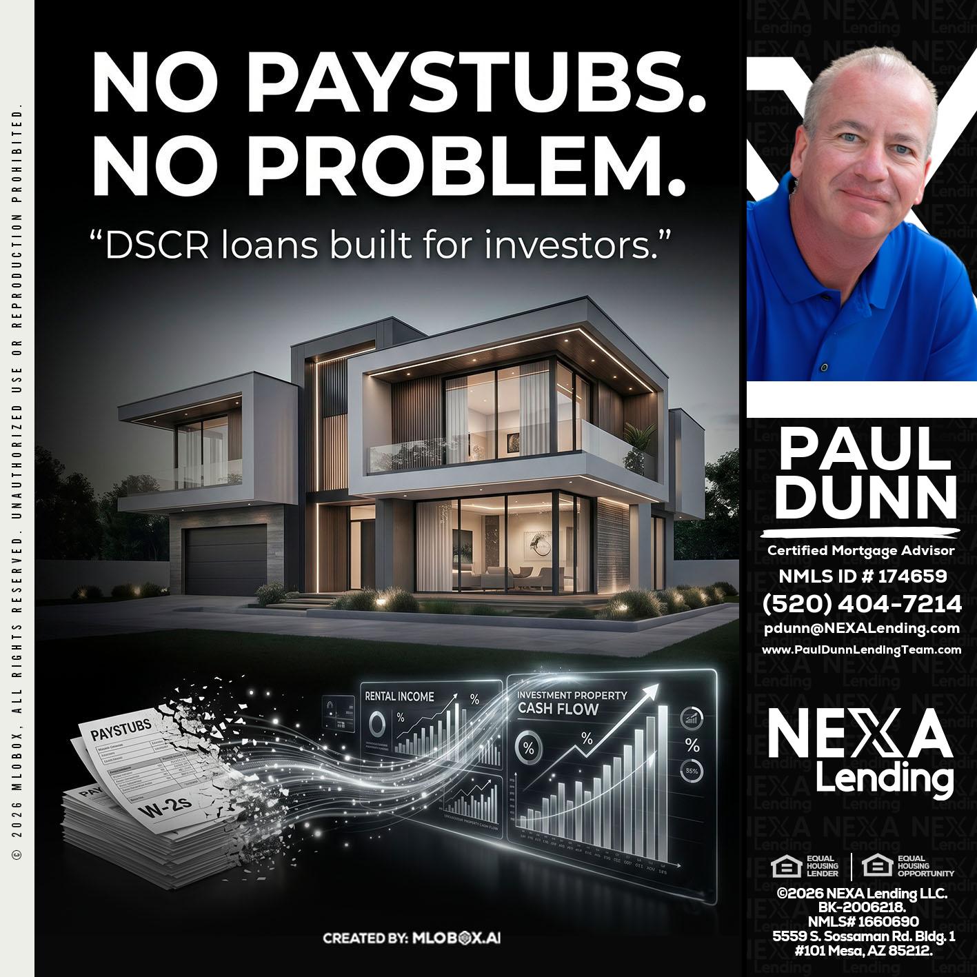 no paystub - Paul Dunn -Certified Mortgage Advisor