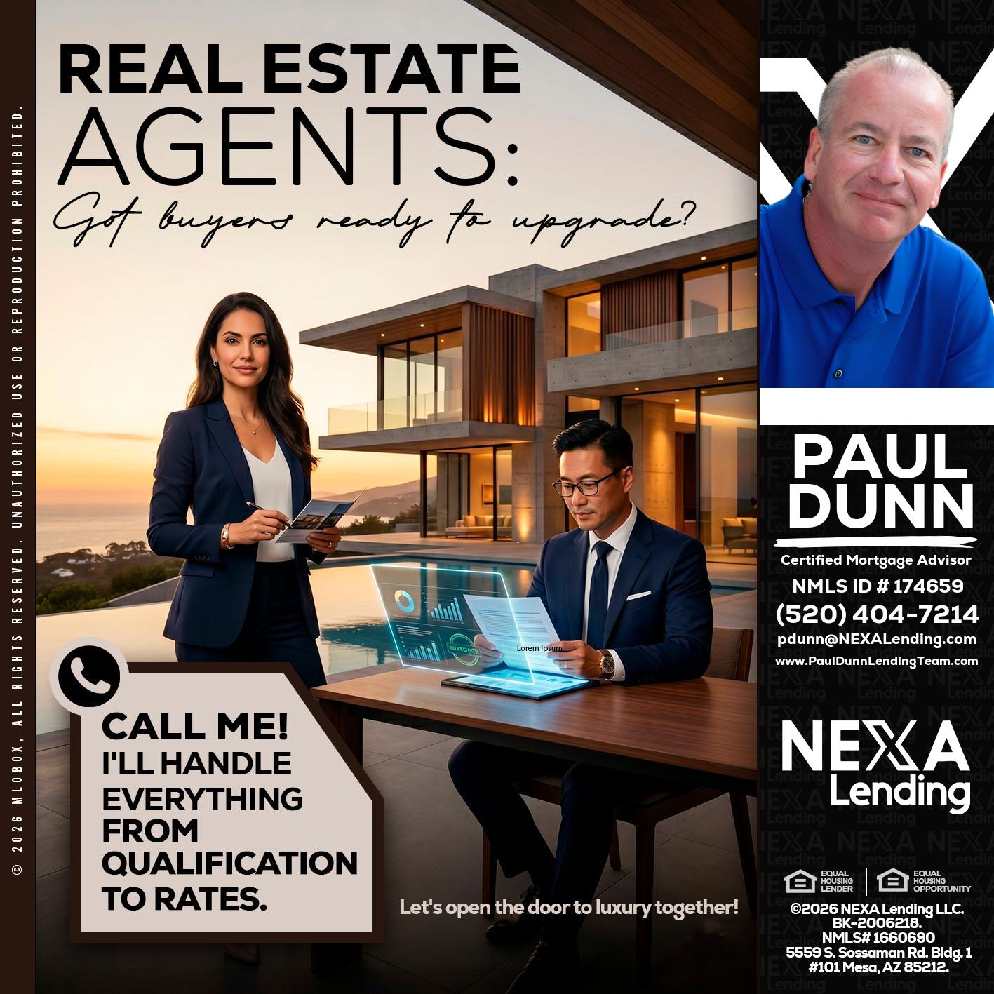 REAL ESTATE AGENTS - Paul Dunn -Certified Mortgage Advisor