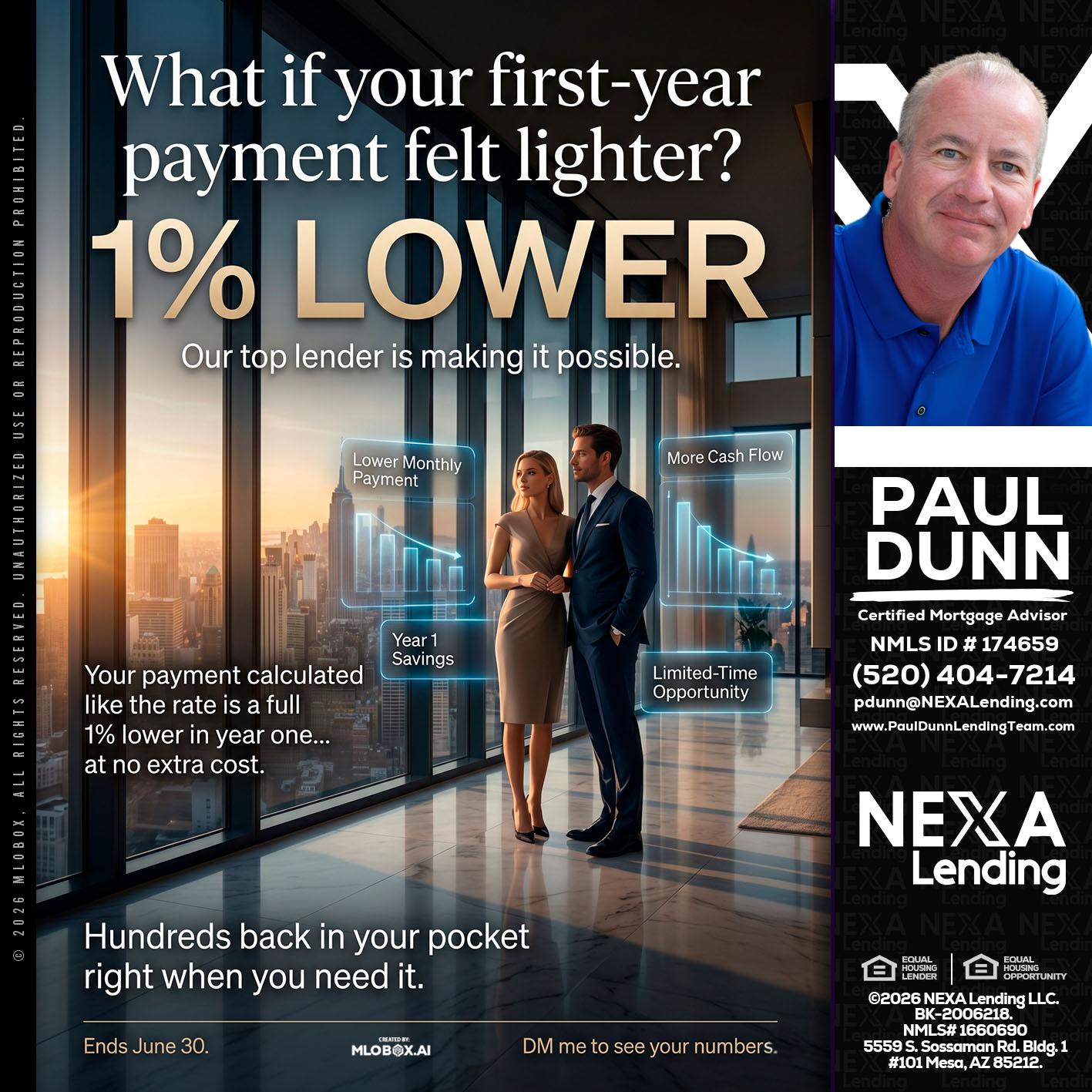 1% LOWER - Paul Dunn -Certified Mortgage Advisor