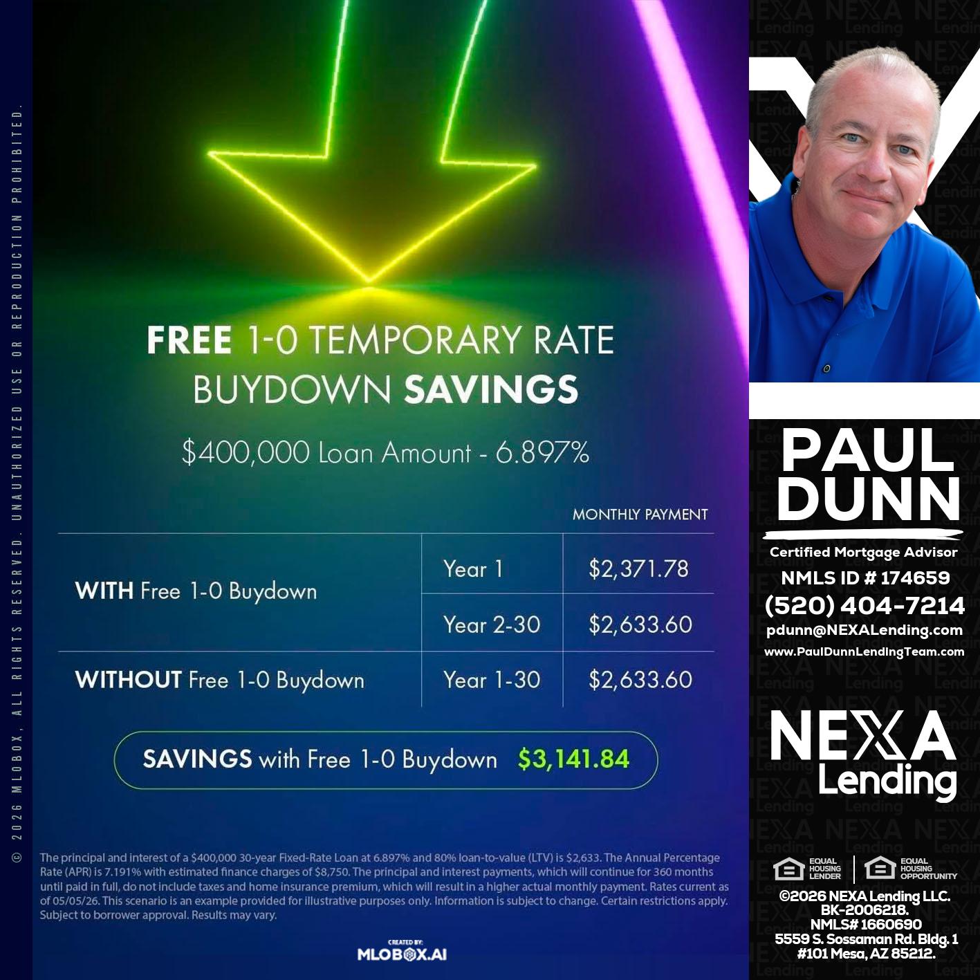 BUYDOWN - Paul Dunn -Certified Mortgage Advisor