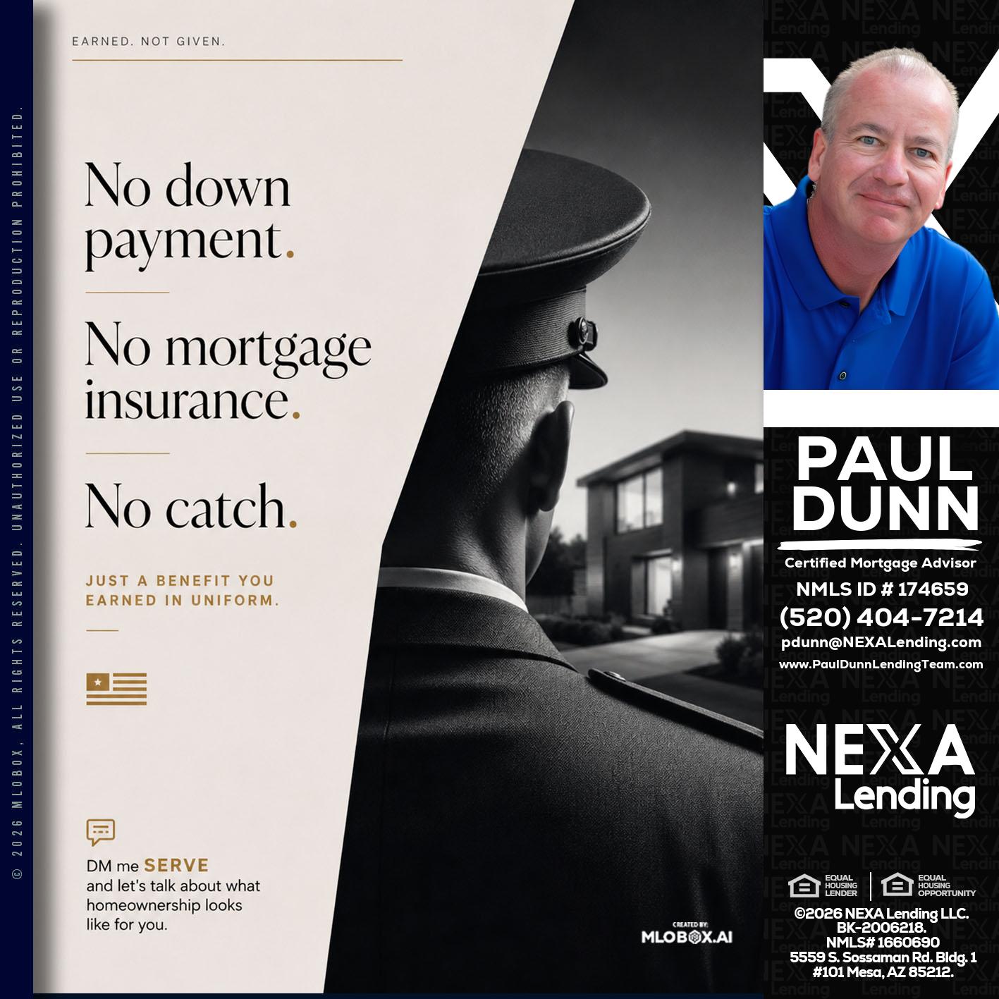 NO DOWN PAYMENT - Paul Dunn -Certified Mortgage Advisor